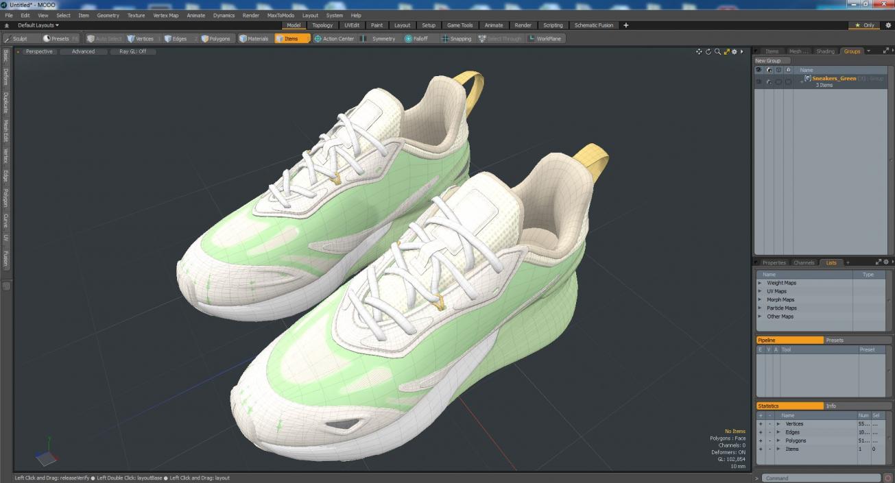 Sneakers Green 3D model