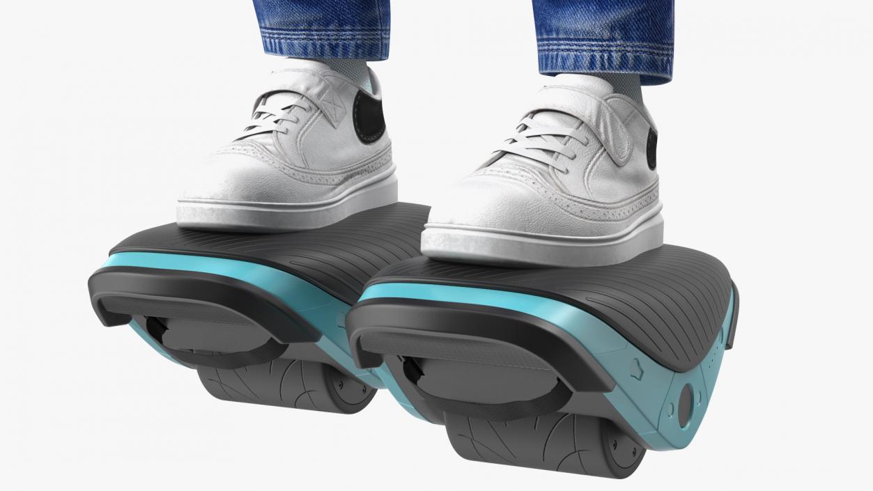 3D model Teenage Boy on Electric Drift Roller Skates Rigged