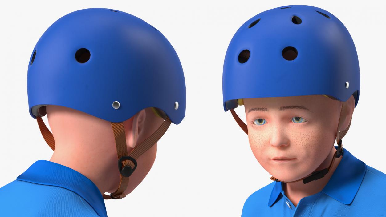 3D model Teenage Boy on Electric Drift Roller Skates Rigged