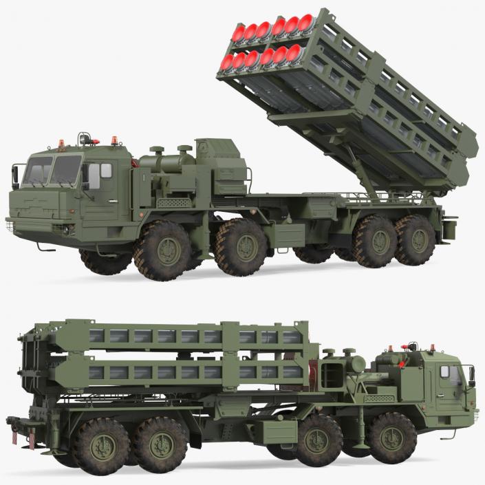 Vityaz S 350E 50R6 Missile Launcher Rigged 3D