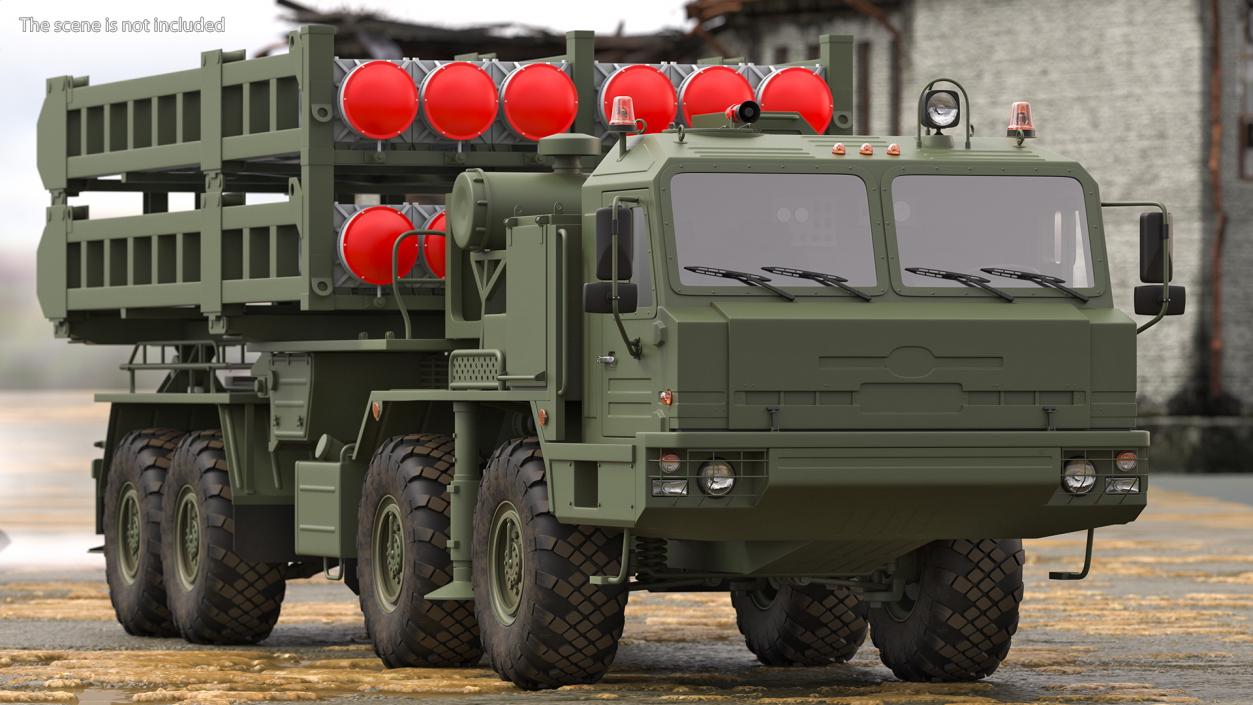 Vityaz S 350E 50R6 Missile Launcher Rigged 3D