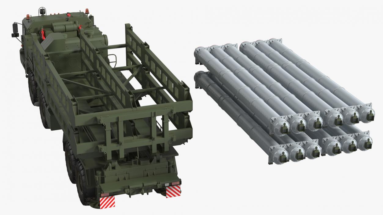 Vityaz S 350E 50R6 Missile Launcher Rigged 3D