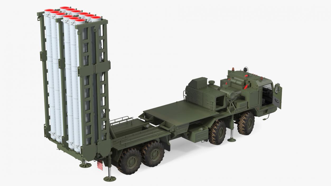 Vityaz S 350E 50R6 Missile Launcher Rigged 3D