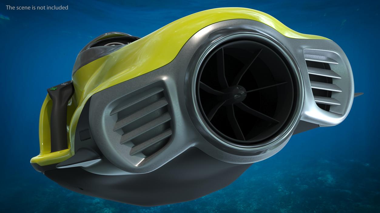 Electric Sea Scooter Yellow 3D