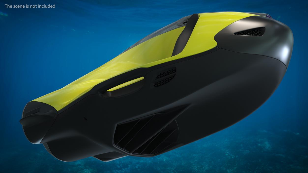 Electric Sea Scooter Yellow 3D