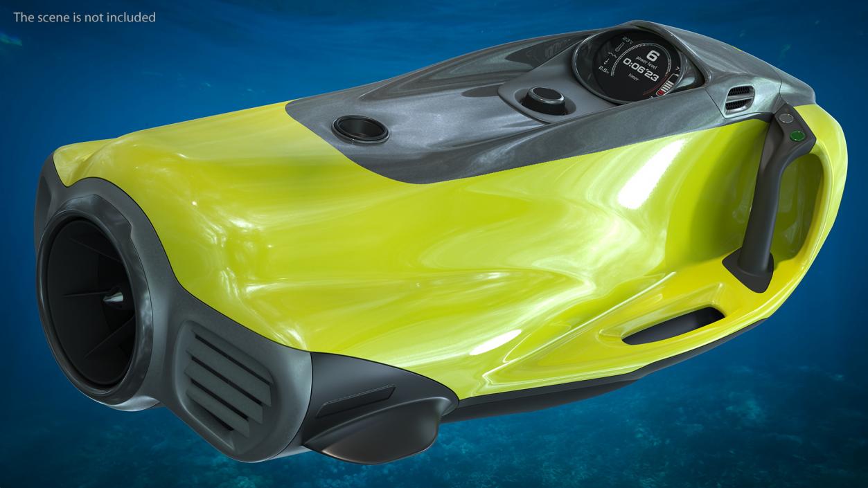 Electric Sea Scooter Yellow 3D