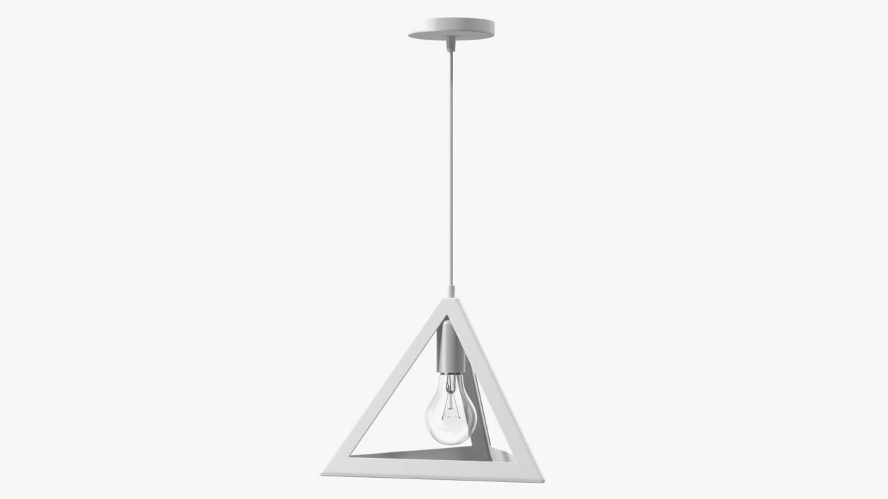 3D Pendant Light for Ceiling White