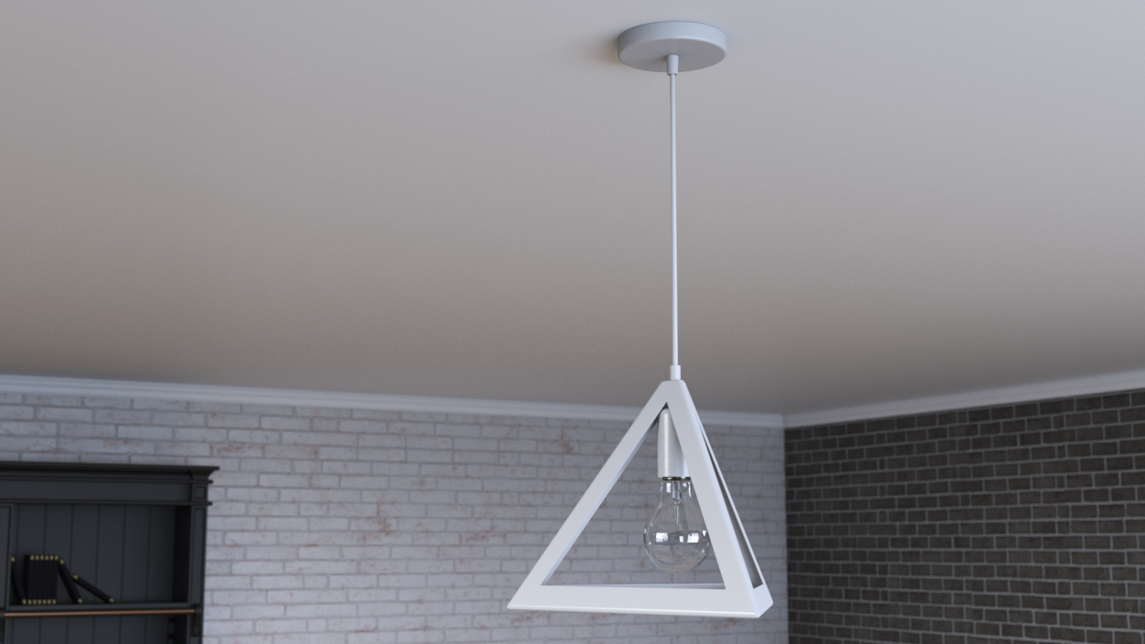 3D Pendant Light for Ceiling White