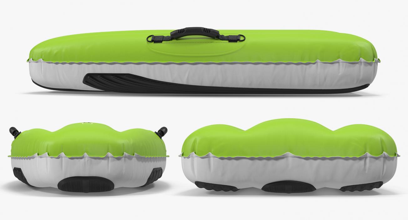 3D Inflatable Sled Green