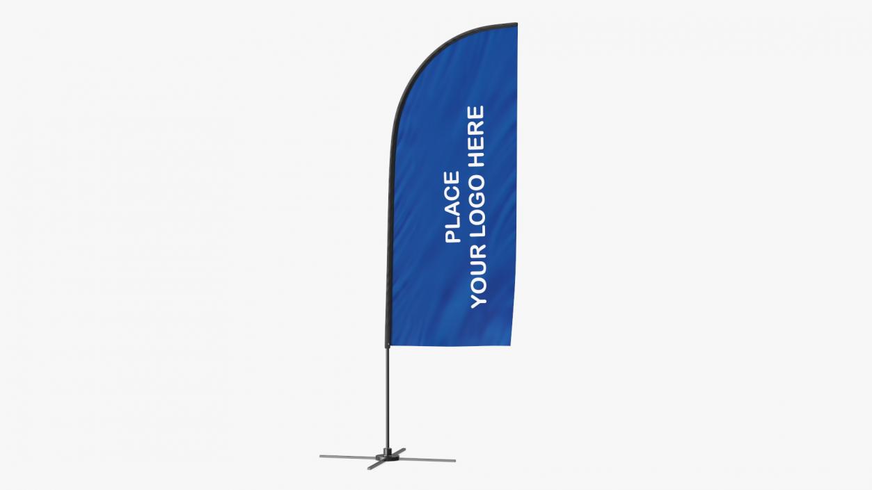 Feather Advertising Flag Banner Stand 3D