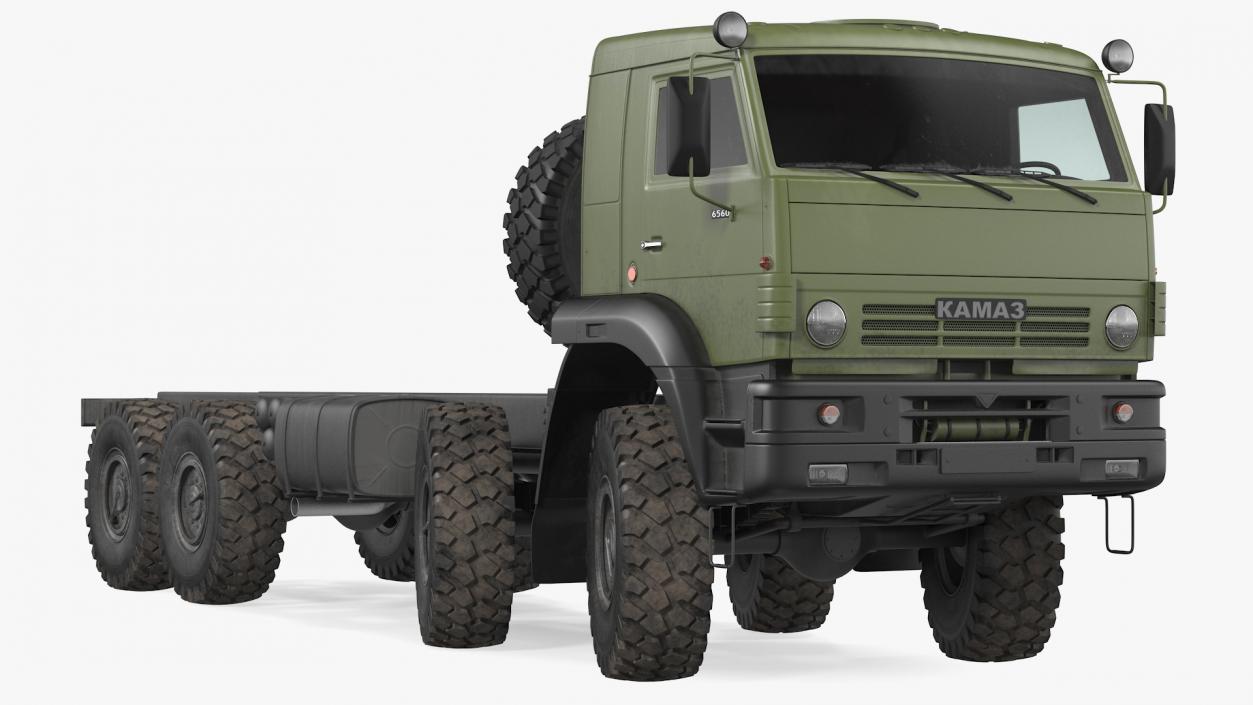 Kamaz 6350 8x8 Military Truck Chassis Rigged 3D model