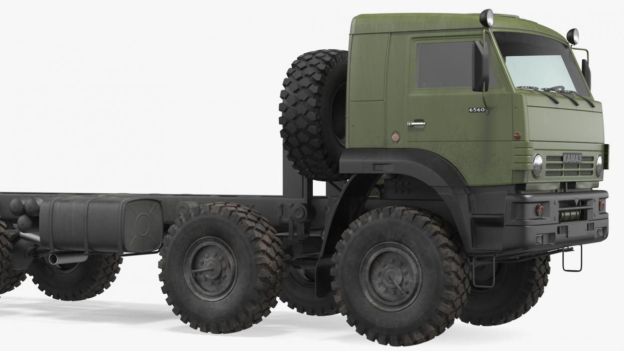 Kamaz 6350 8x8 Military Truck Chassis Rigged 3D model