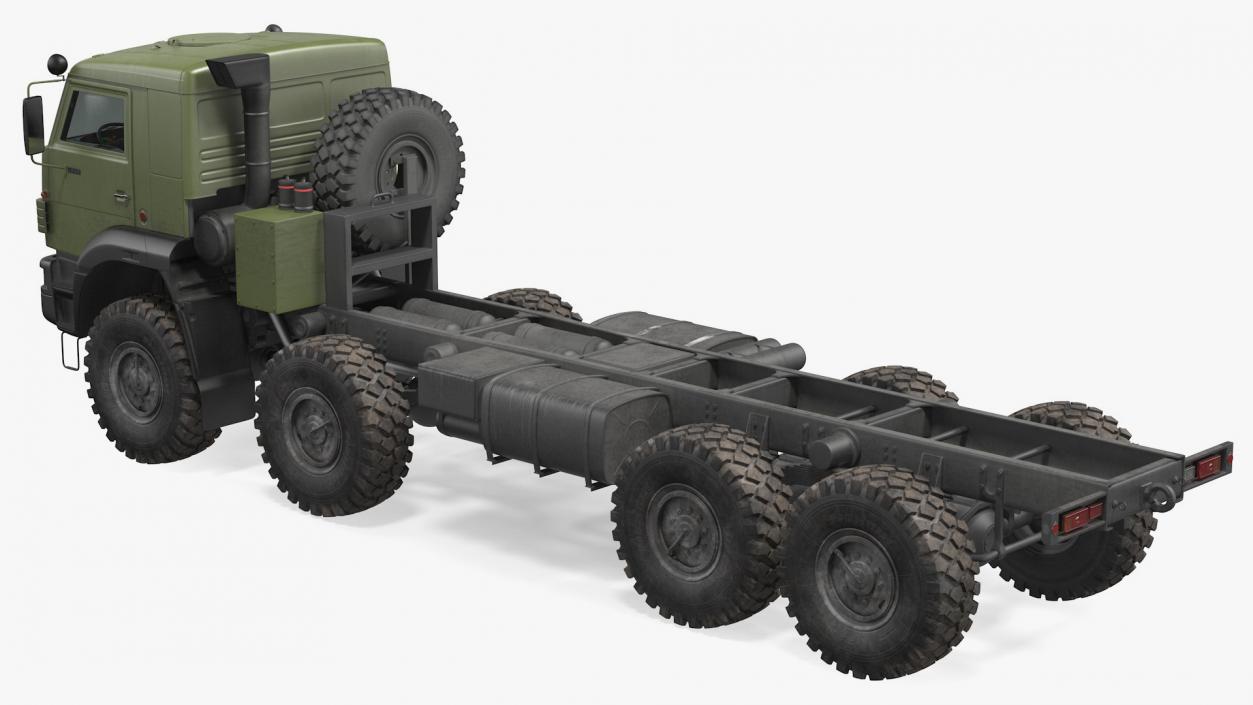 Kamaz 6350 8x8 Military Truck Chassis Rigged 3D model