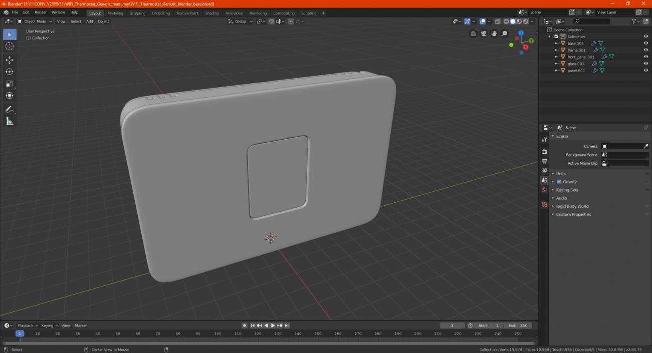 3D WiFi Thermostat Generic model