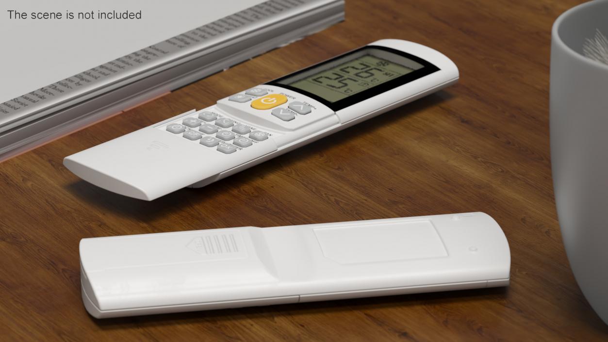 3D Air Conditioner Remote Control White