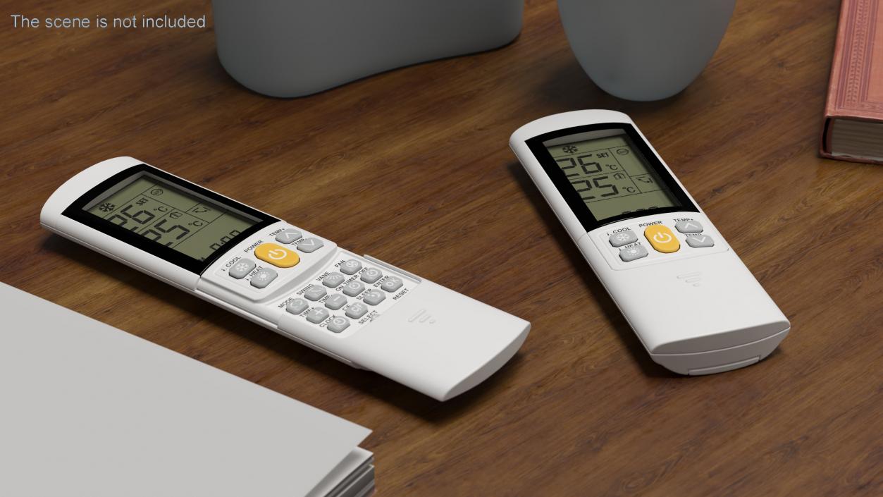 3D Air Conditioner Remote Control White