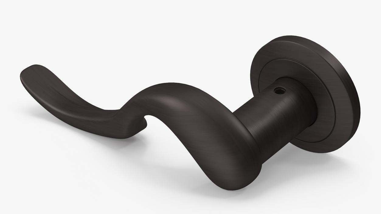 3D model Dark Bronze Curly Door Handles