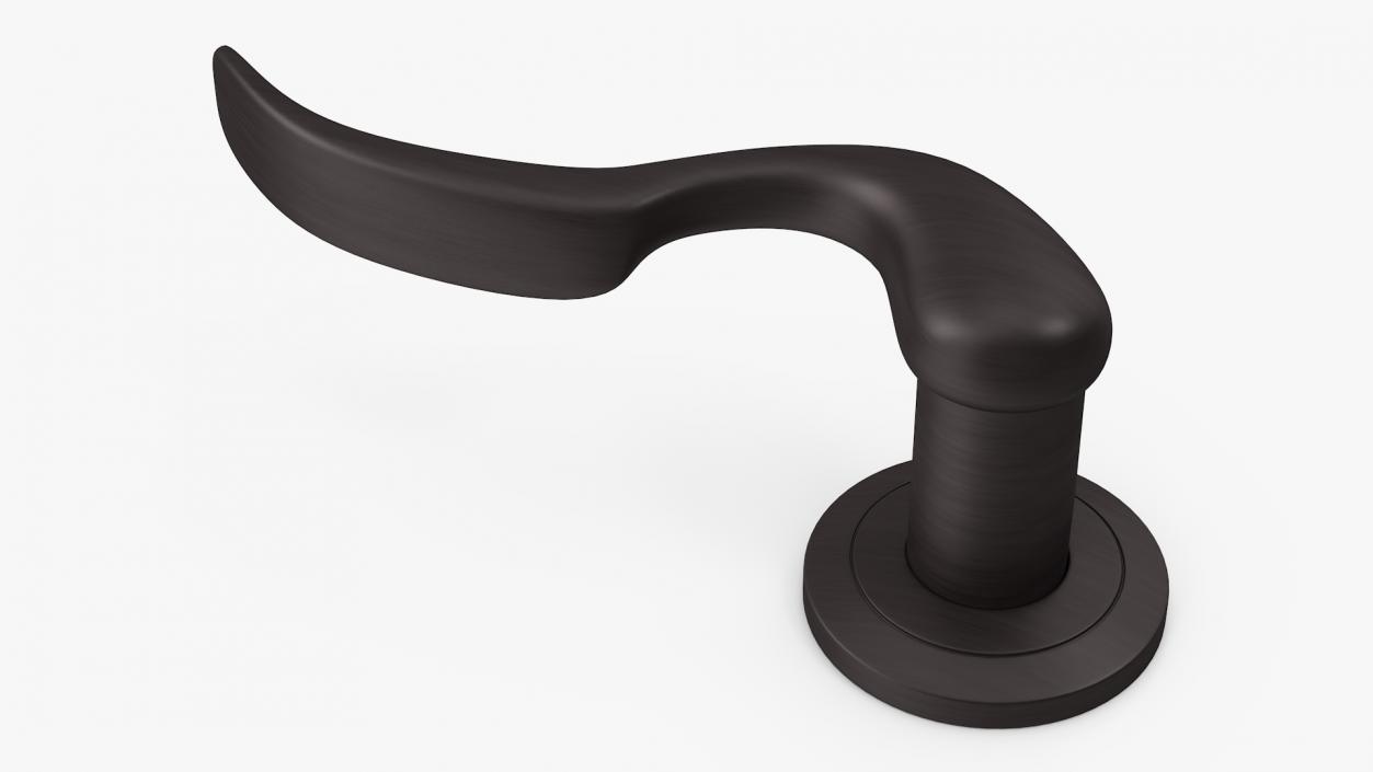 3D model Dark Bronze Curly Door Handles