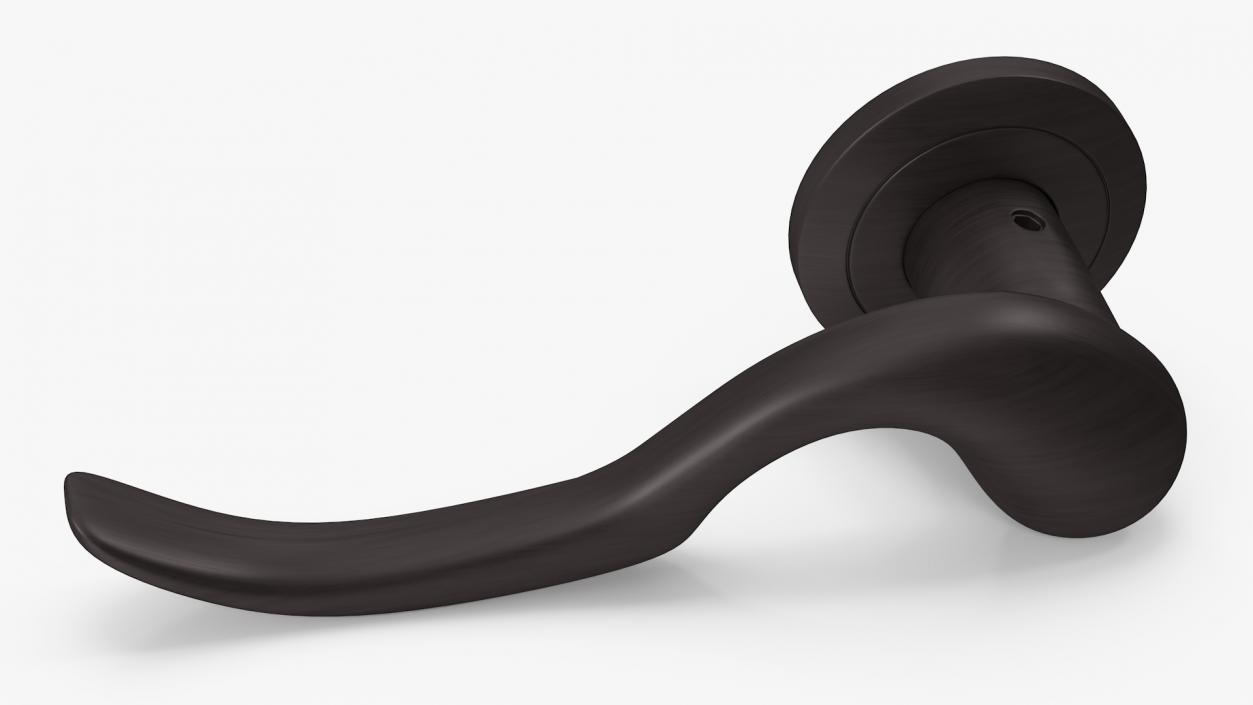 3D model Dark Bronze Curly Door Handles