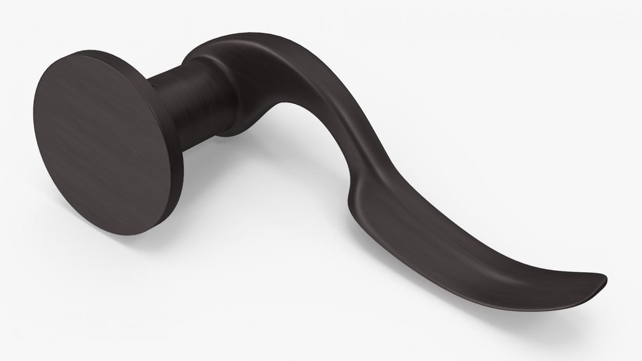 3D model Dark Bronze Curly Door Handles