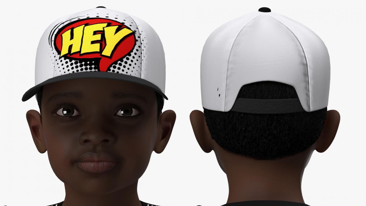 3D model Black Child Boy Street Style T-Pose