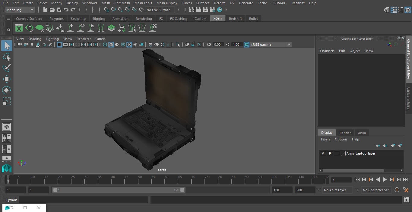 3D Army Laptop