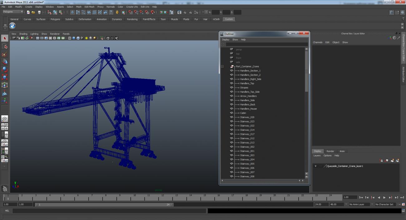 Quayside Container Crane 3D model