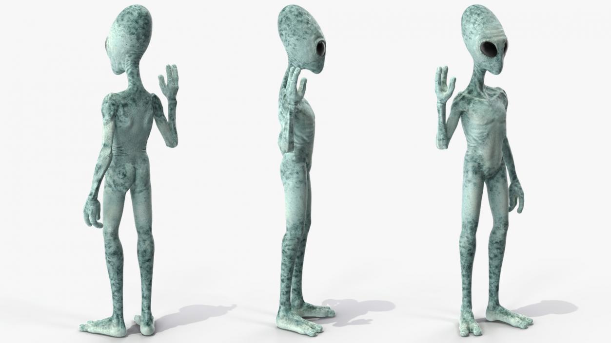 3D Humanoid Alien Rigged