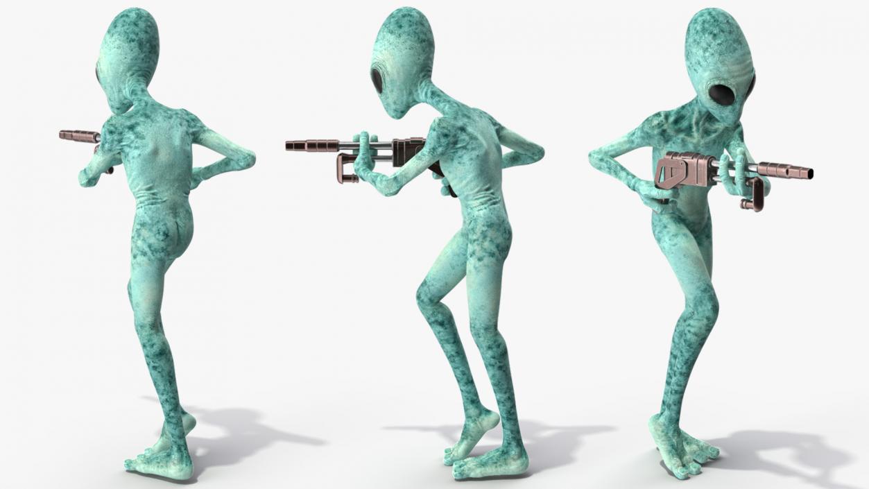 3D Humanoid Alien Rigged