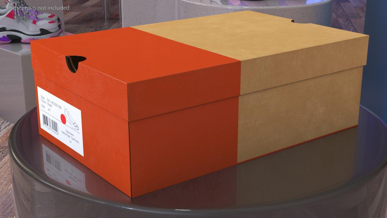 3D model Box for Shoes Closed