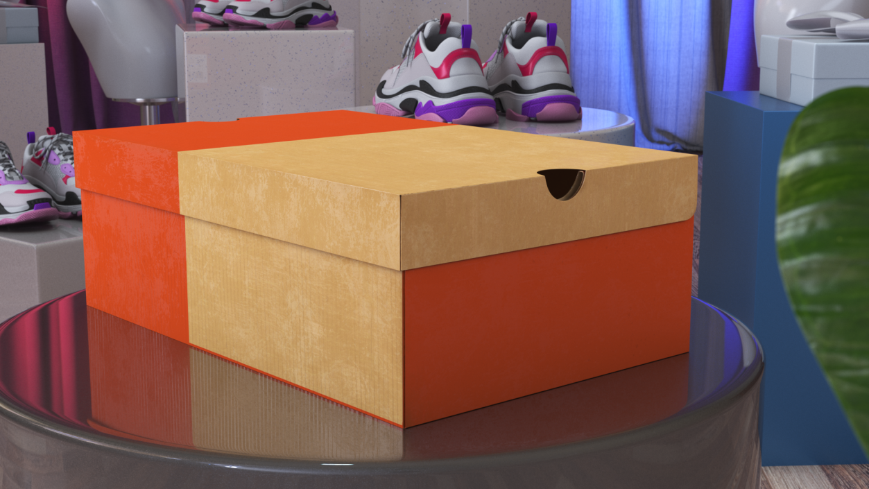 3D model Box for Shoes Closed