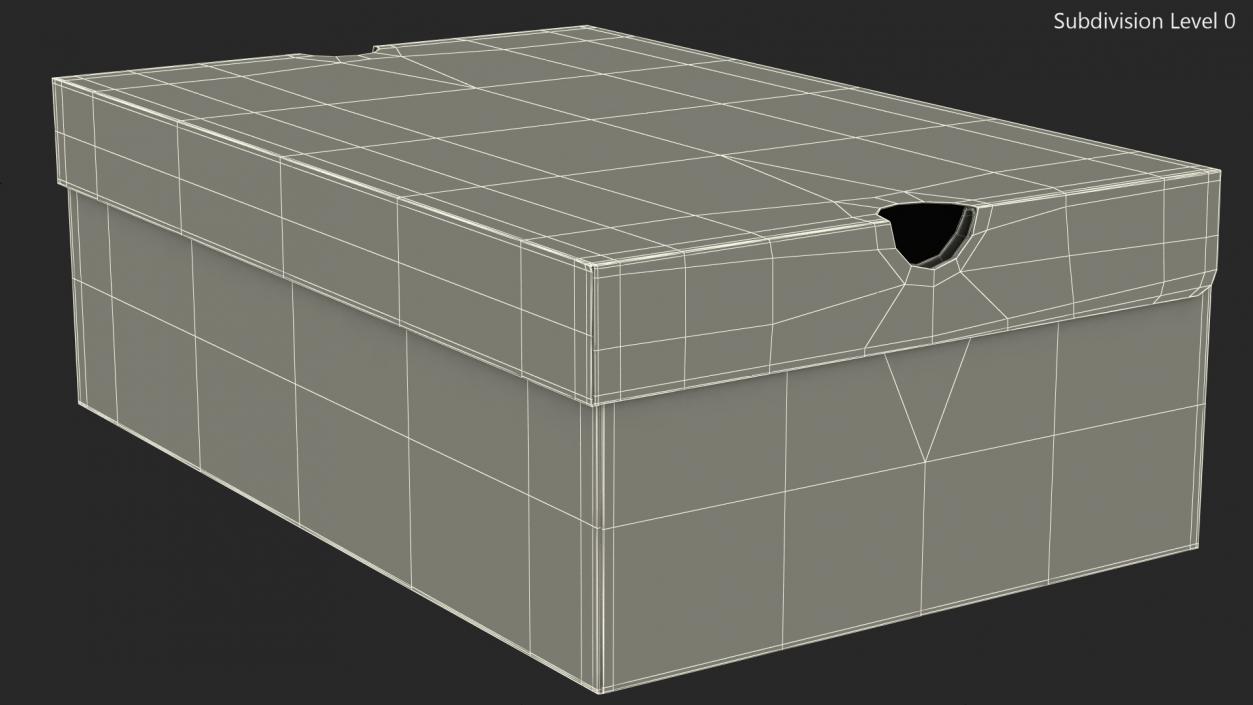 3D model Box for Shoes Closed