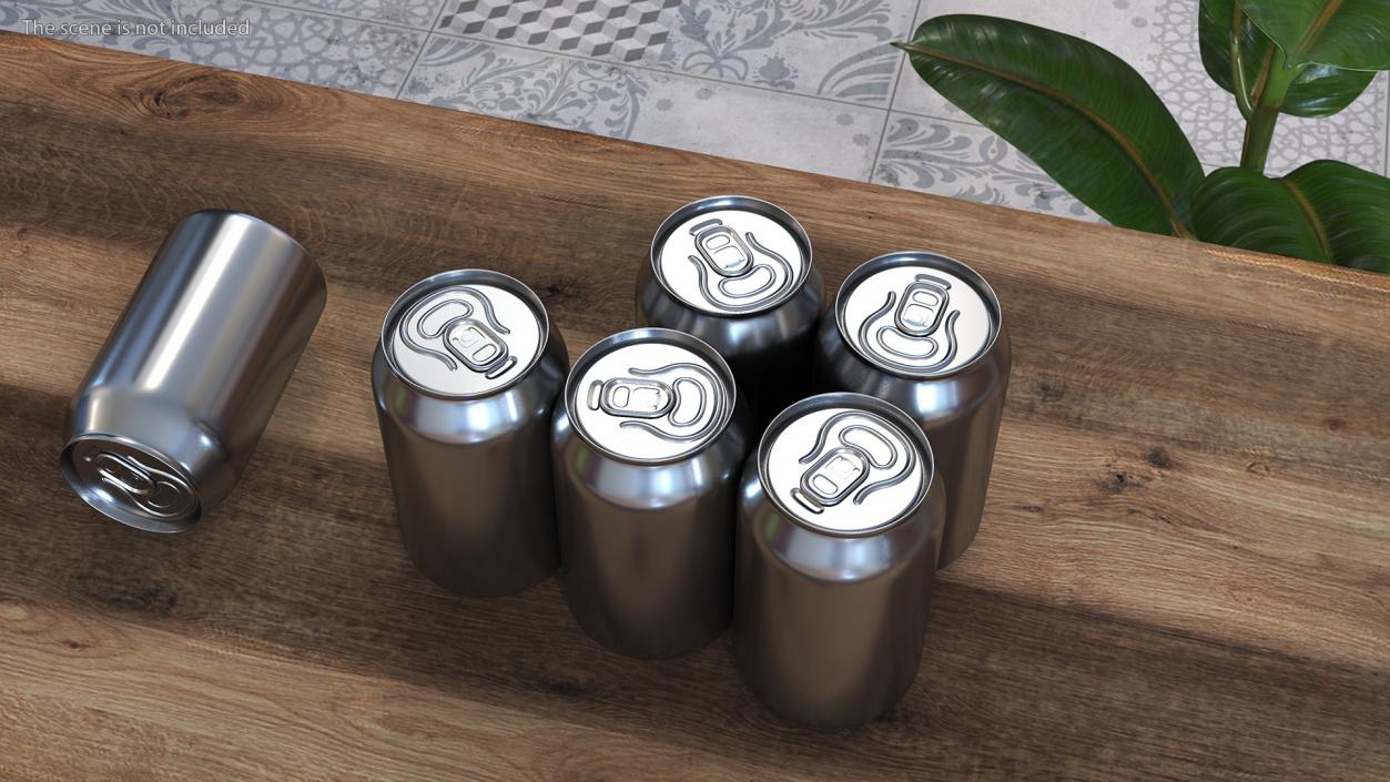 3D model 330ml 6psc Beverage Can Transparent Pack