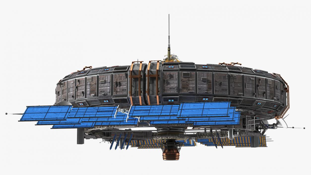 3D Futuristic Sci Fi Space Station