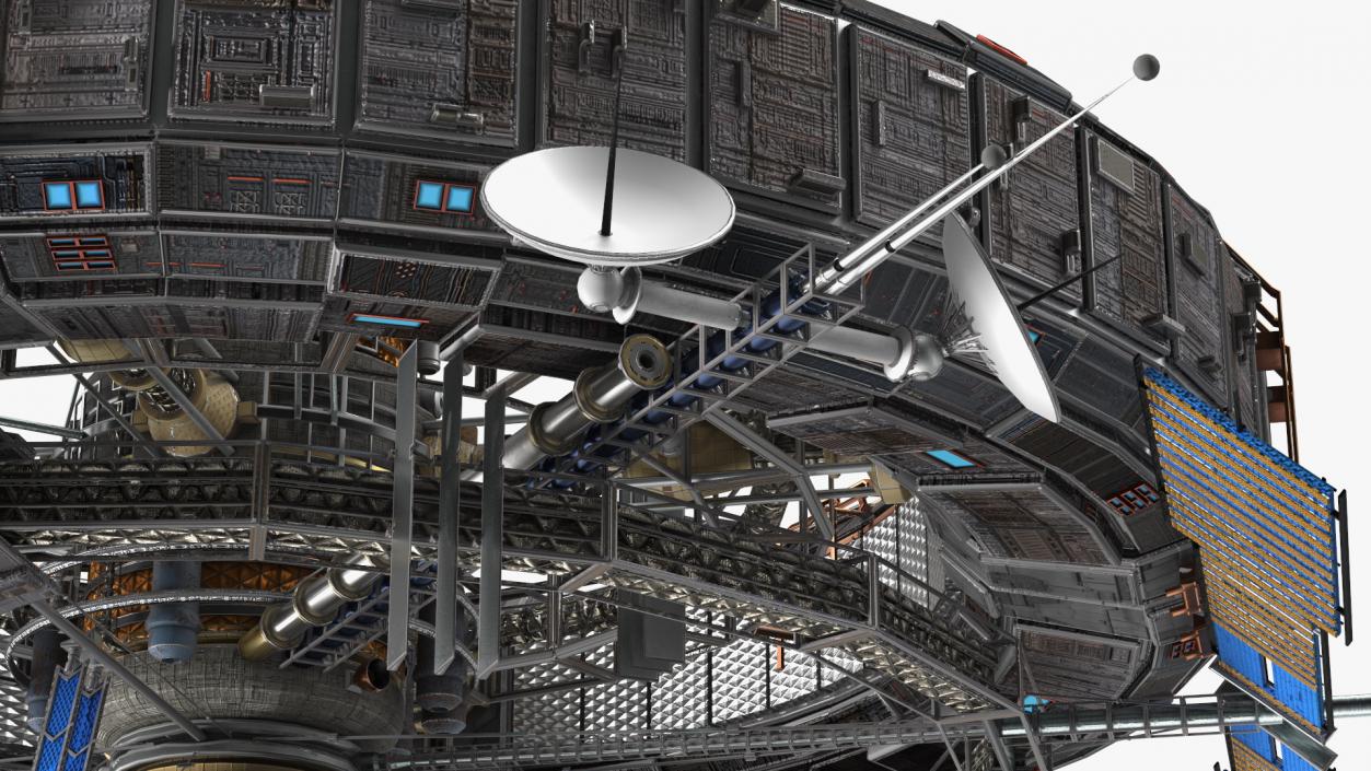 3D Futuristic Sci Fi Space Station