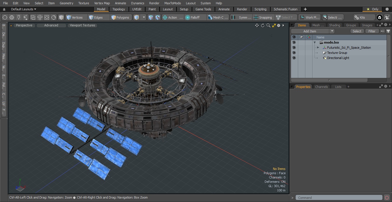 3D Futuristic Sci Fi Space Station