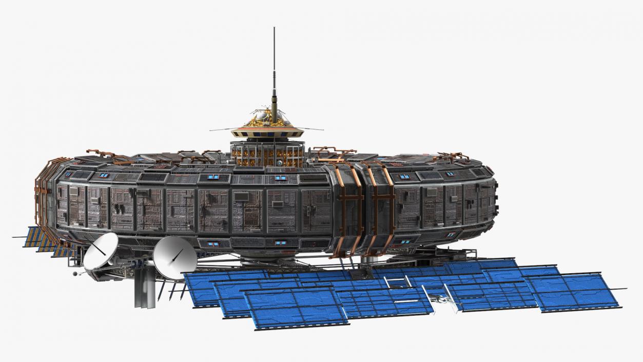 3D Futuristic Sci Fi Space Station