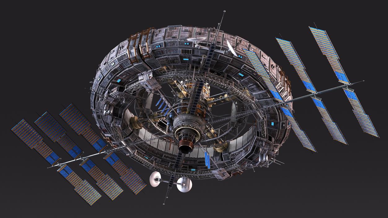 3D Futuristic Sci Fi Space Station