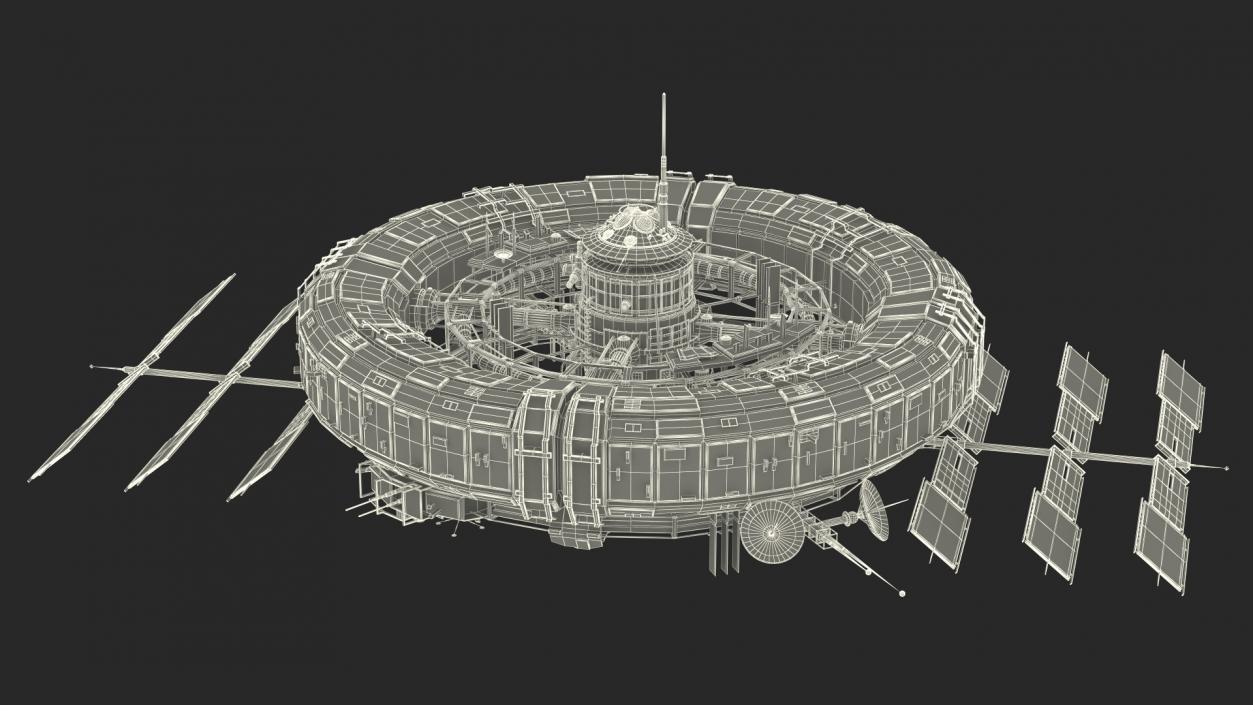 3D Futuristic Sci Fi Space Station