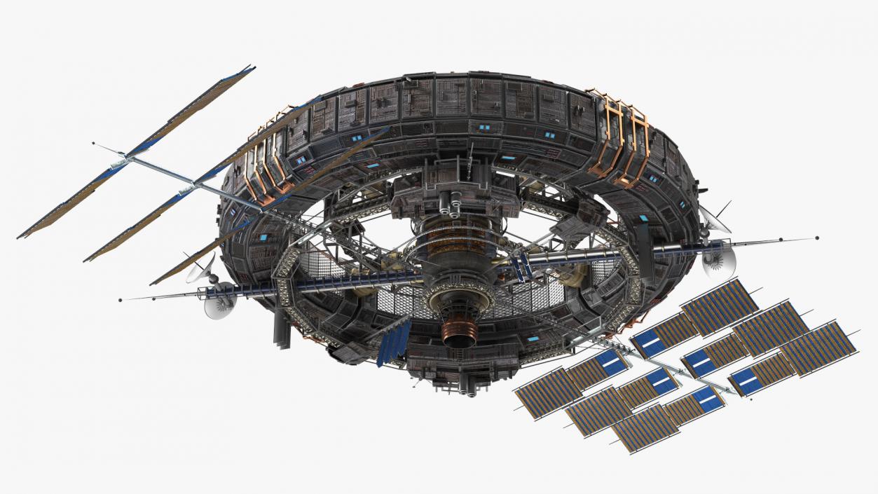 3D Futuristic Sci Fi Space Station