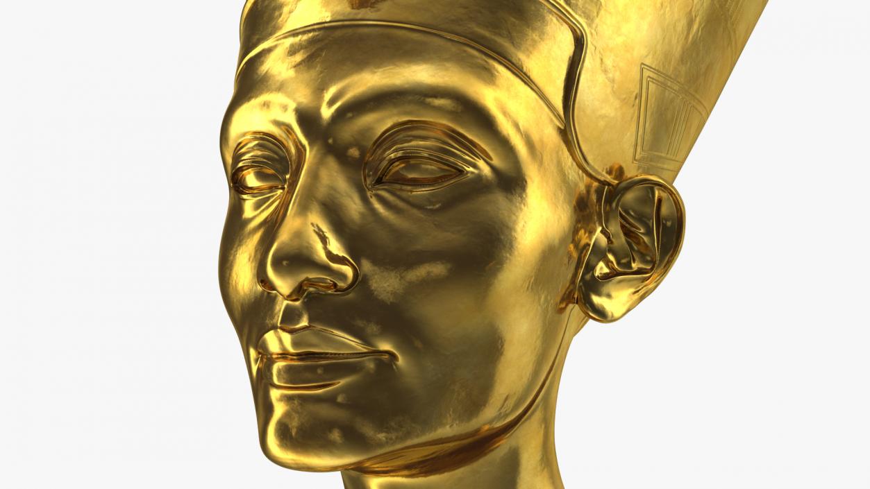 3D model Golden Bust of Queen Nefertiti