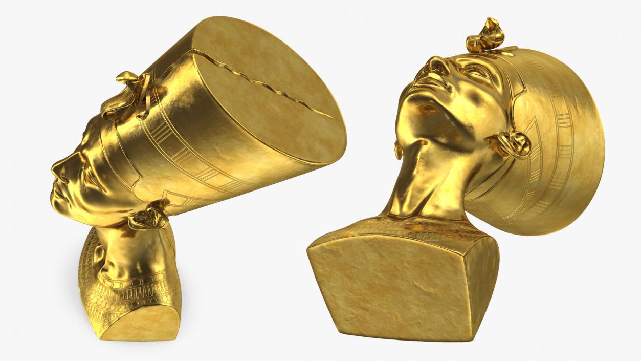 3D model Golden Bust of Queen Nefertiti