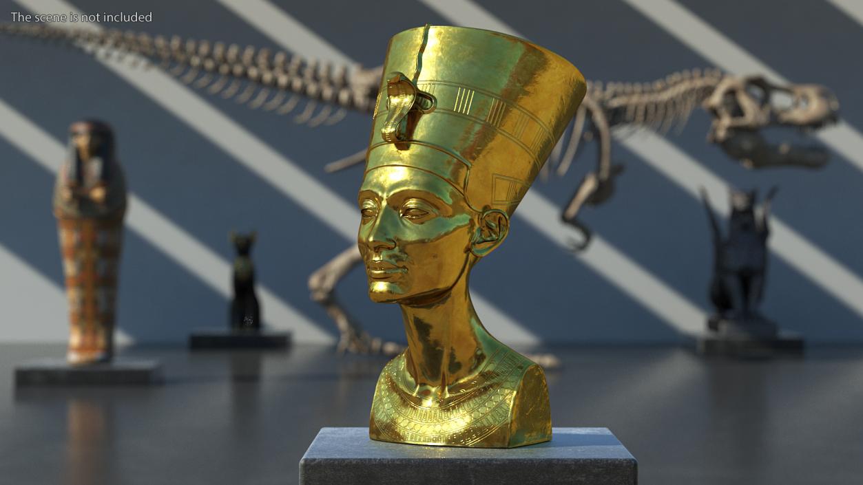 3D model Golden Bust of Queen Nefertiti