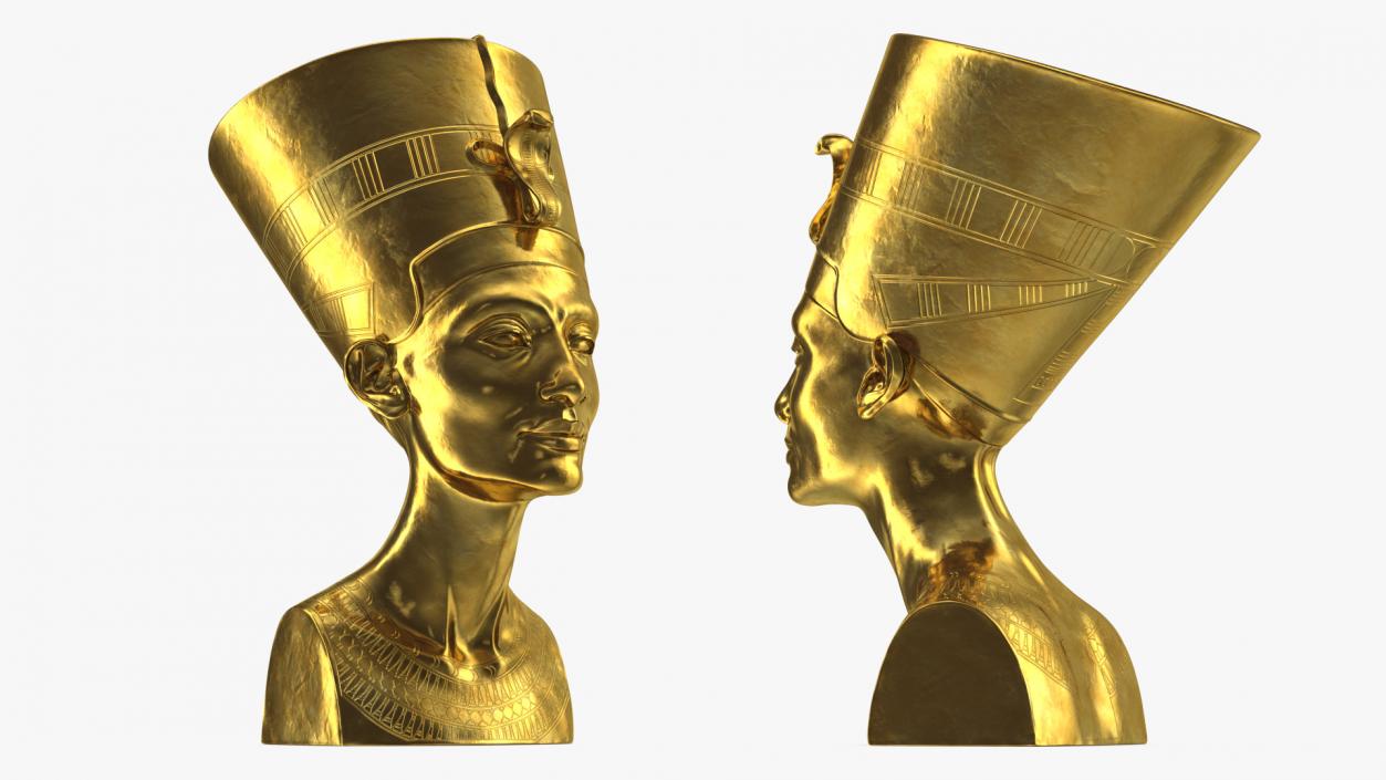 3D model Golden Bust of Queen Nefertiti