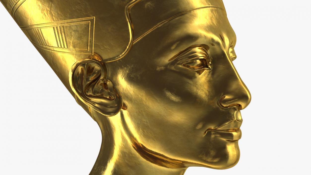 3D model Golden Bust of Queen Nefertiti