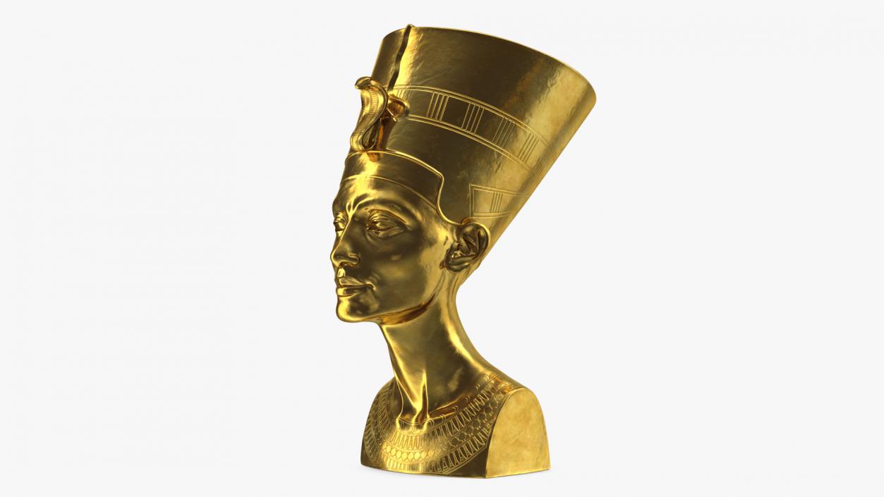 3D model Golden Bust of Queen Nefertiti