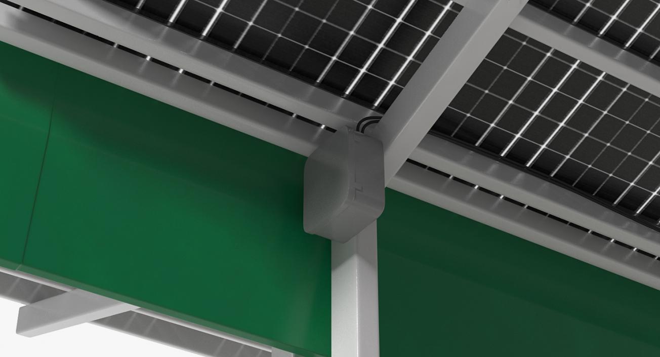 3D Solar Panel Charging Station model