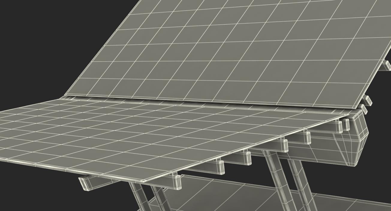 3D Solar Panel Charging Station model