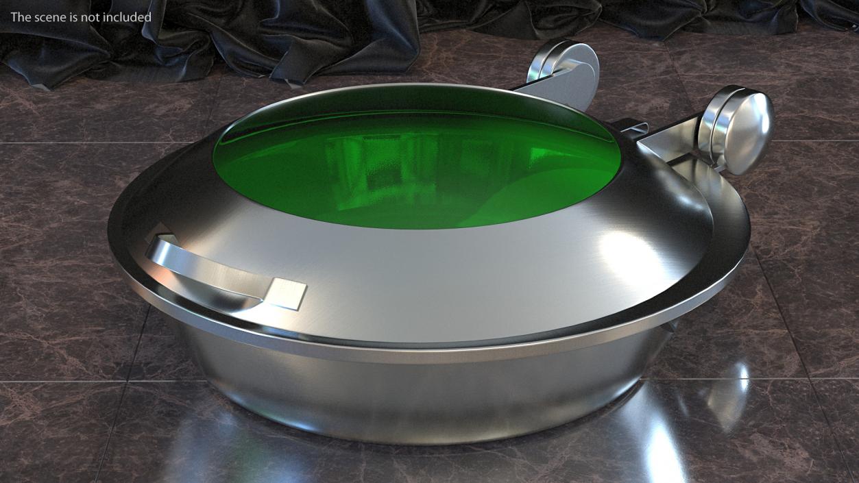 Round Induction Chafer with Glass Lid 3D