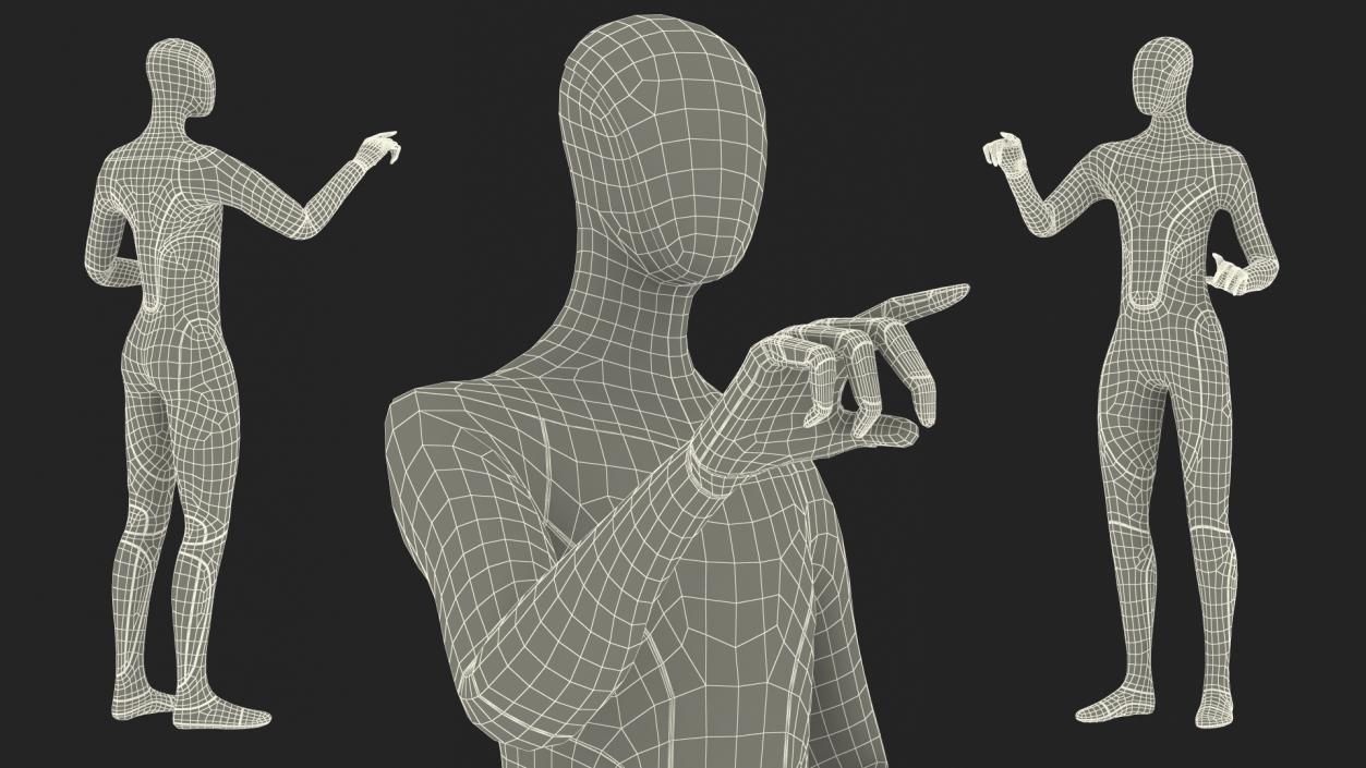 3D model Robotic Humanoid Pointing Pose